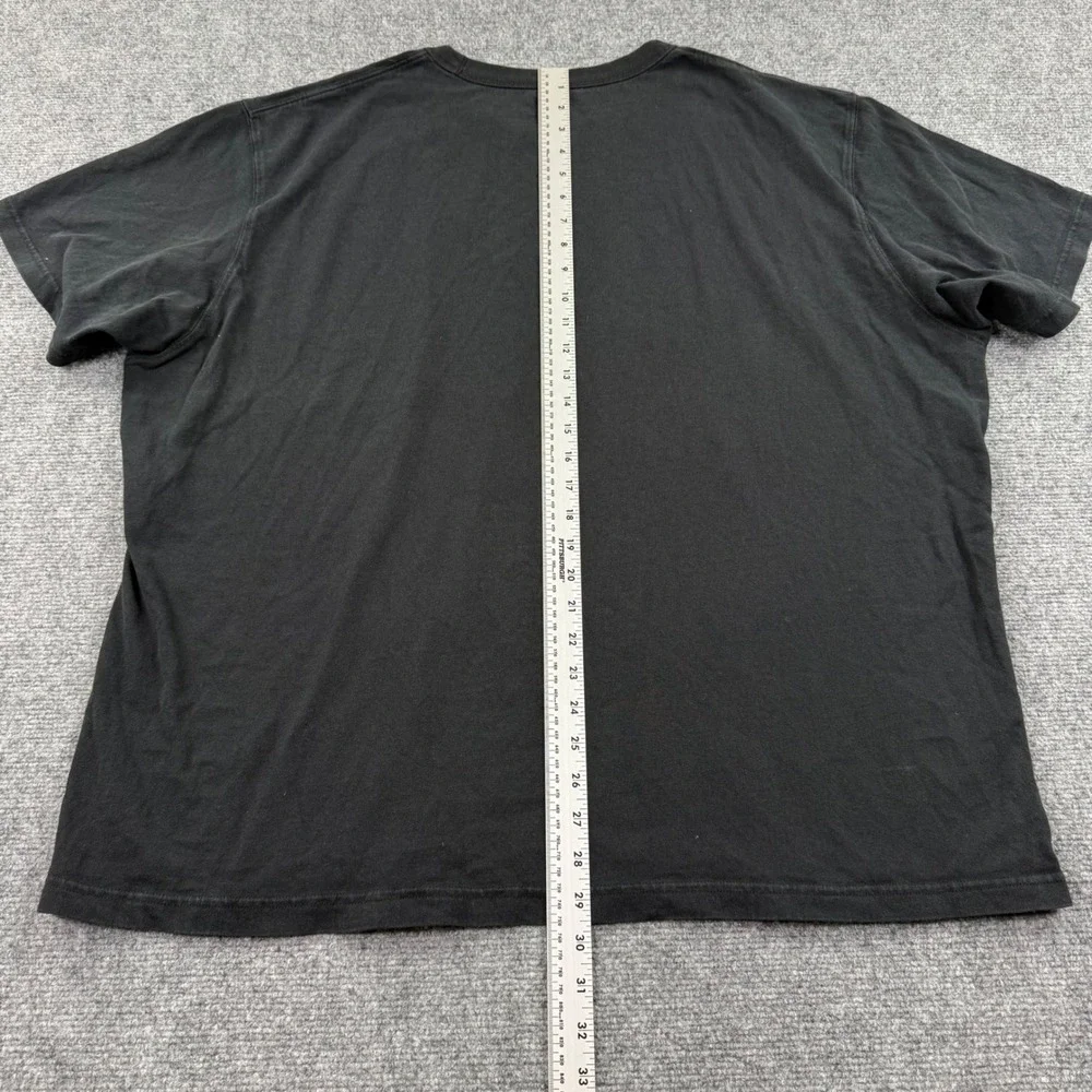 Uniqlo U T-Shirt 3XL Black Crew Neck‎ Short Sleeve Cotton Mens 341-433028